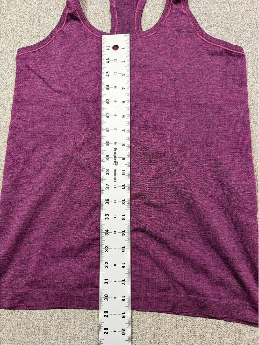 Lululemon Swiftly Tech Racerback Tank Size 10 Black Chilled Grape Purple Run